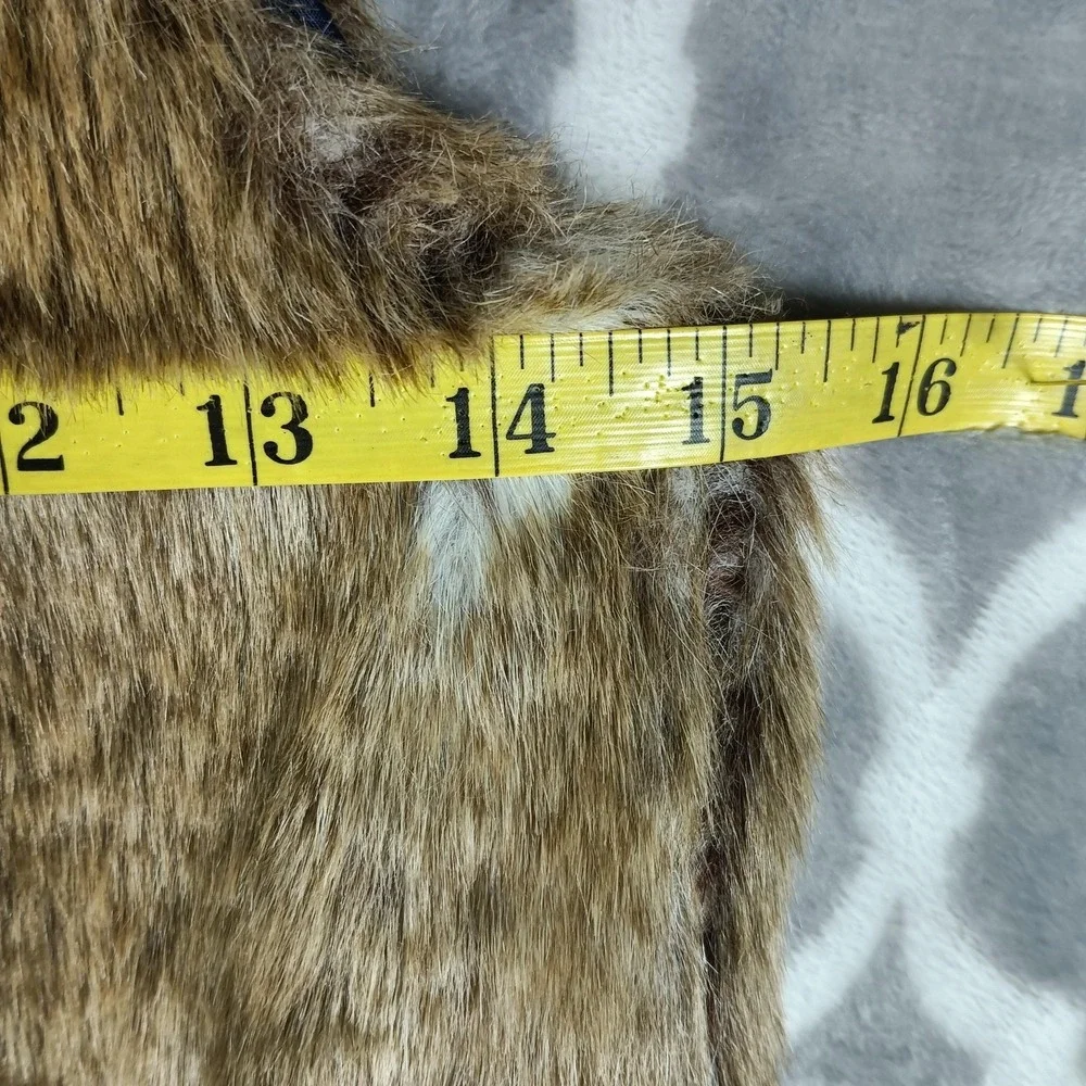 OshKosh Bgosh Vest Girls Size 8 Brown Faux Fur Belted Lined Boho Cowgirl